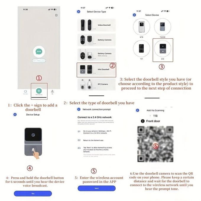 Sonnette vidéo intelligente sans fil – Sécurité et communication à distance