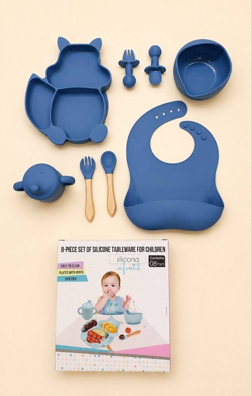 Kit repas bébé en silicone