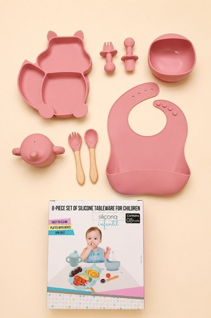 Kit repas bébé en silicone