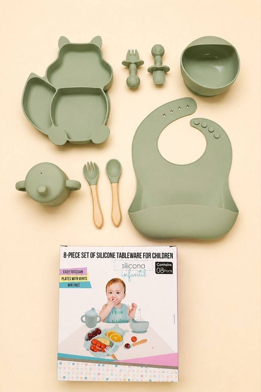 Kit repas bébé en silicone