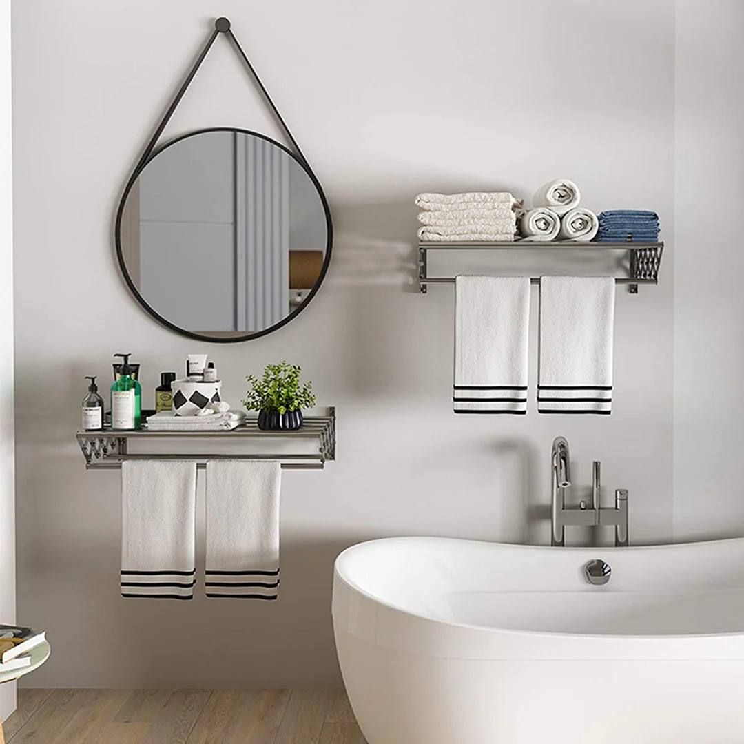 Séchoir mural extensible en inox – Gain de place