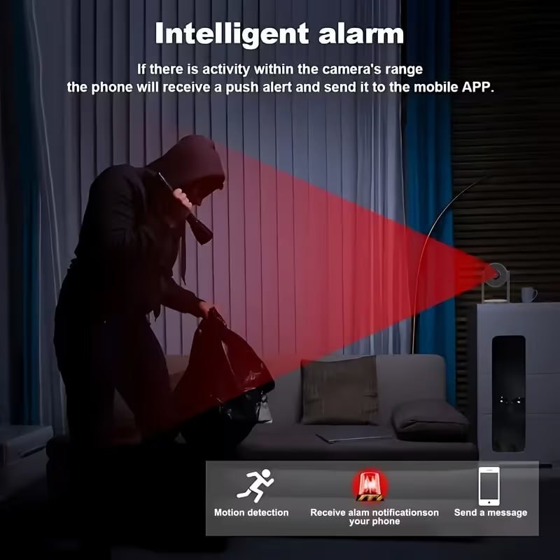 Caméra de Surveillance Wi-Fi HD 180° avec Vision Nocturne et Audio