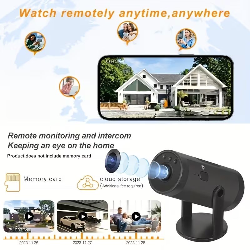 Caméra de Surveillance Wi-Fi HD 180° avec Vision Nocturne et Audio